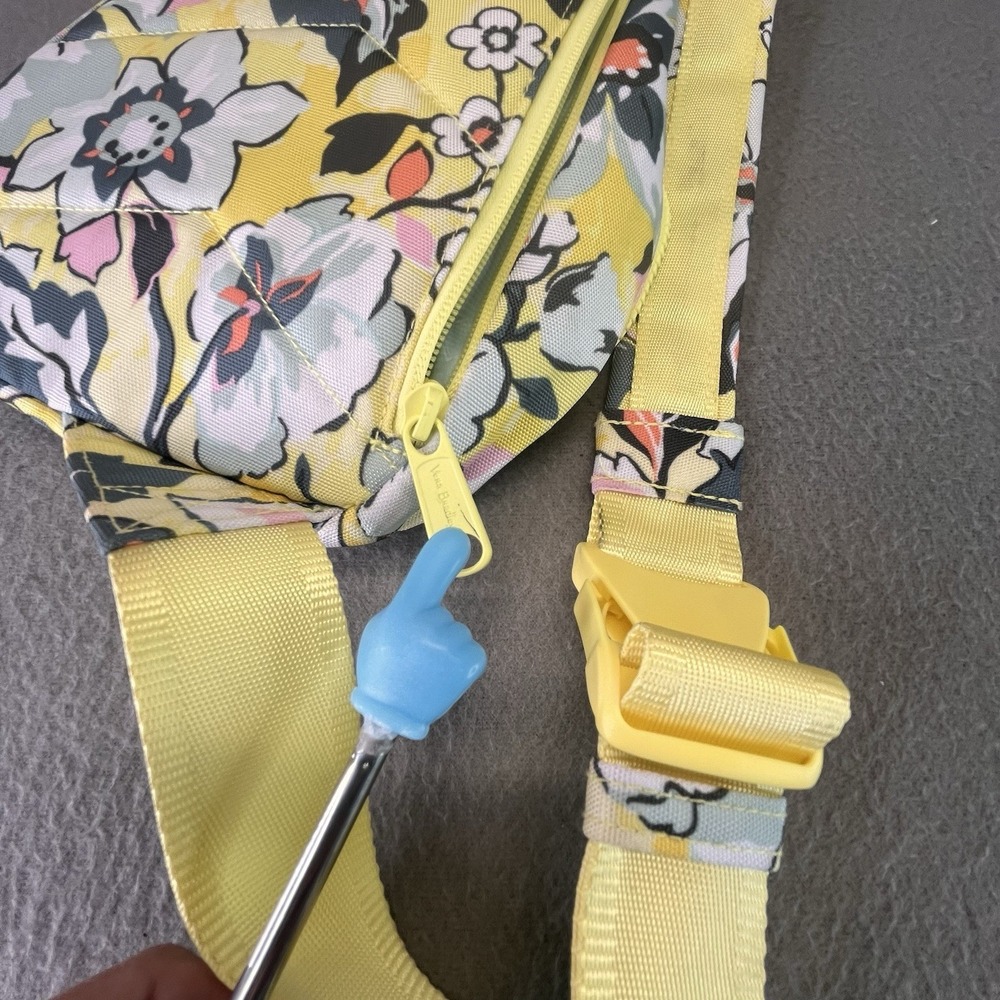Vera Bradley Reactive Sling Backpack In Sunny Garden Print Yellow Multi VGUC - Picture 10 of 16